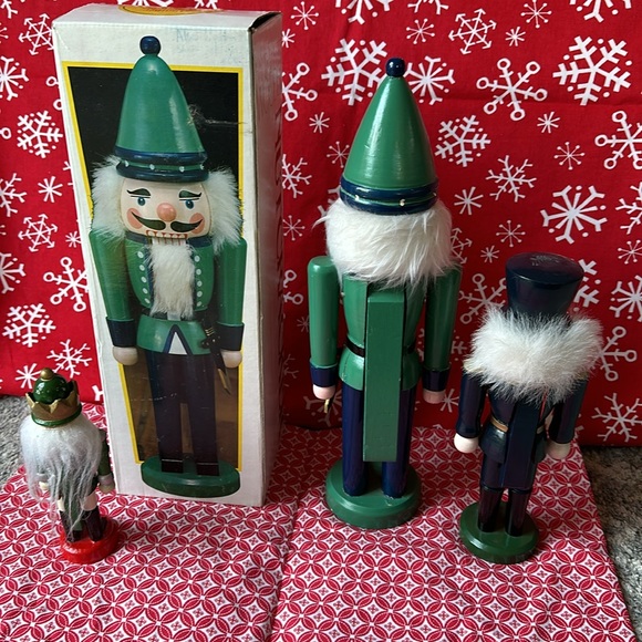 3 Wooden Christmas Nutcrackers - Picture 2 of 7